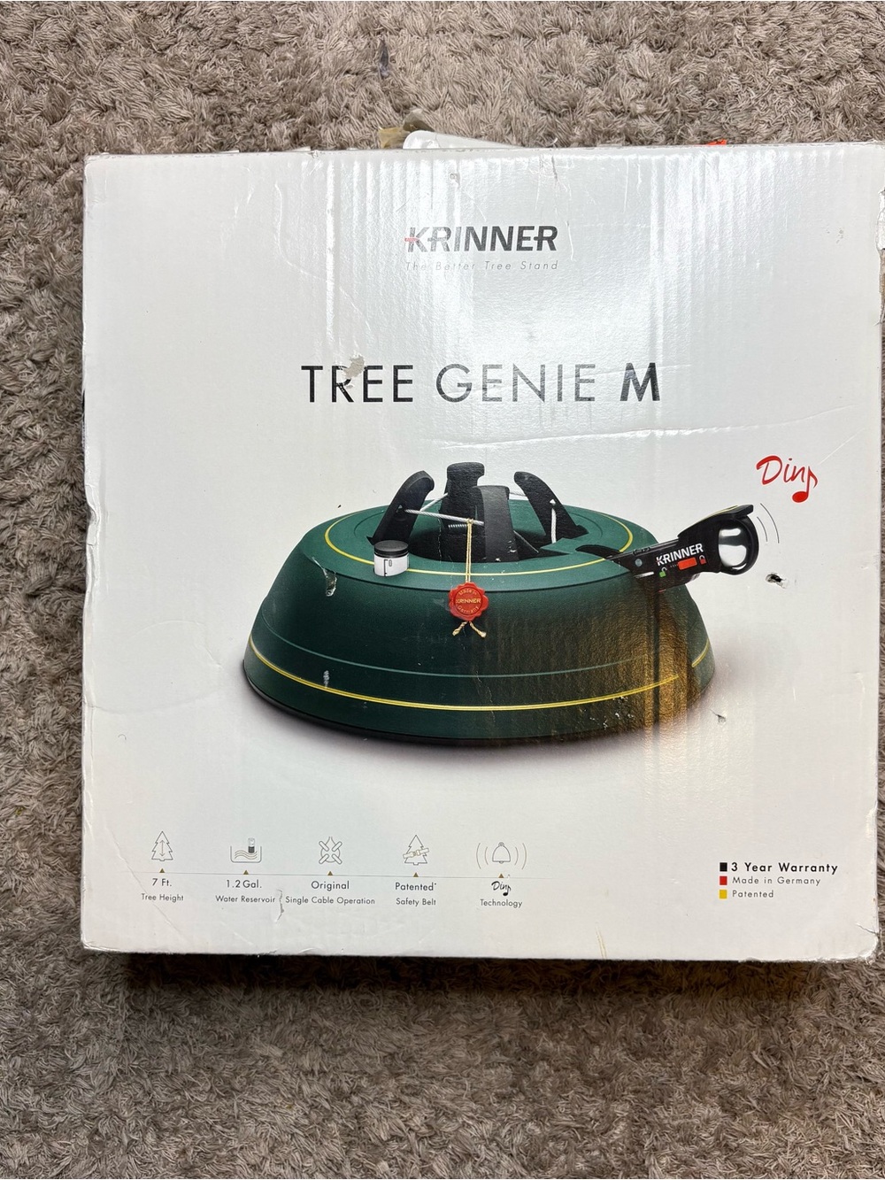 Krinner Tree Genie M Artificial Christmas Tree Stand in Green 7’
